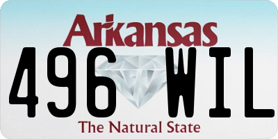 AR license plate 496WIL