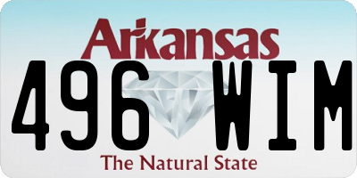 AR license plate 496WIM