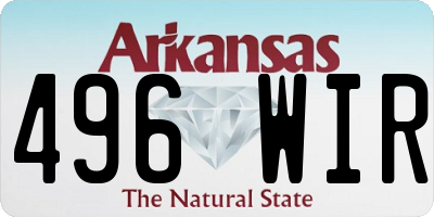 AR license plate 496WIR