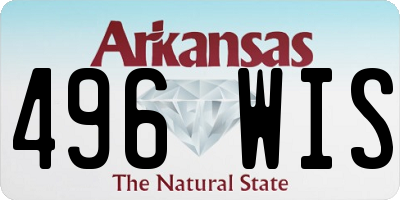 AR license plate 496WIS