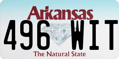 AR license plate 496WIT