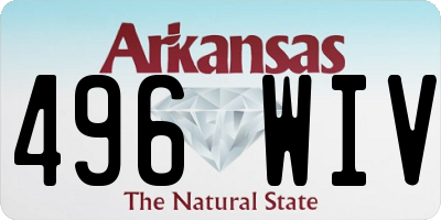 AR license plate 496WIV