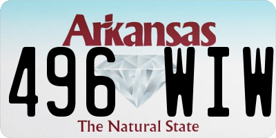 AR license plate 496WIW