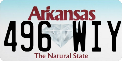 AR license plate 496WIY
