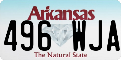 AR license plate 496WJA
