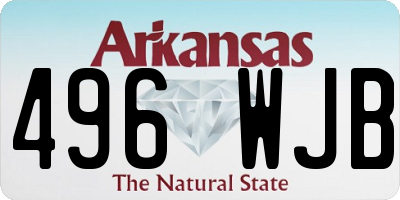 AR license plate 496WJB