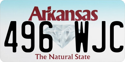 AR license plate 496WJC