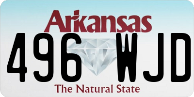 AR license plate 496WJD