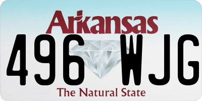 AR license plate 496WJG