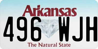 AR license plate 496WJH