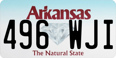 AR license plate 496WJI