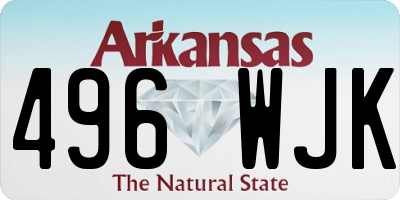 AR license plate 496WJK