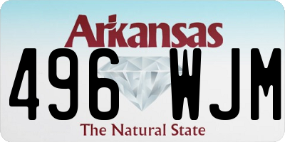 AR license plate 496WJM