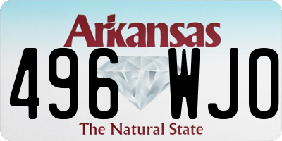 AR license plate 496WJO