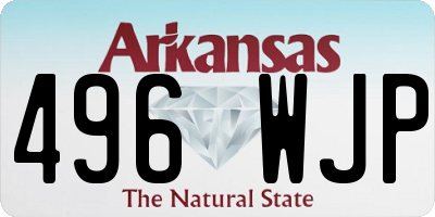 AR license plate 496WJP