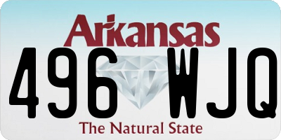 AR license plate 496WJQ