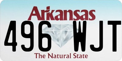 AR license plate 496WJT