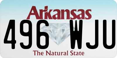 AR license plate 496WJU