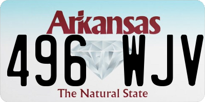 AR license plate 496WJV