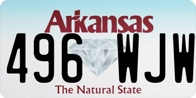 AR license plate 496WJW