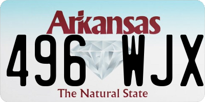 AR license plate 496WJX