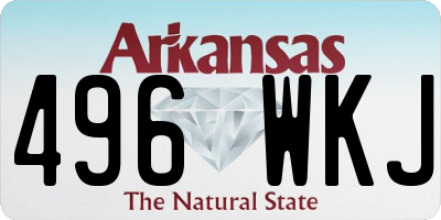 AR license plate 496WKJ