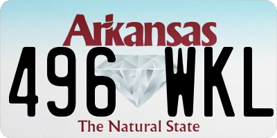 AR license plate 496WKL