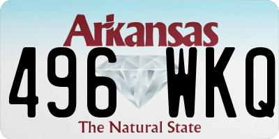 AR license plate 496WKQ