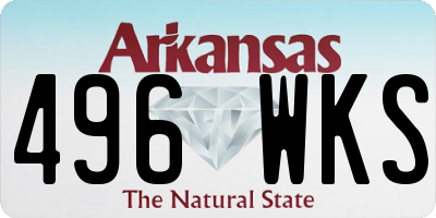 AR license plate 496WKS