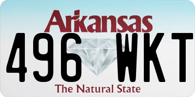AR license plate 496WKT