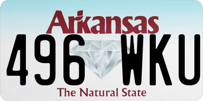 AR license plate 496WKU