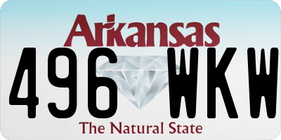 AR license plate 496WKW