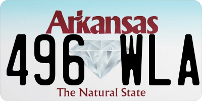 AR license plate 496WLA