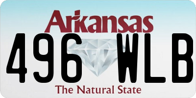 AR license plate 496WLB