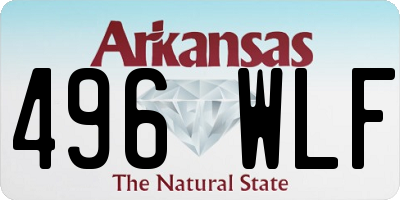 AR license plate 496WLF