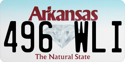 AR license plate 496WLI
