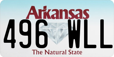 AR license plate 496WLL