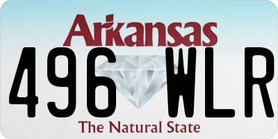 AR license plate 496WLR