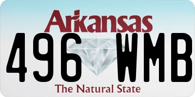AR license plate 496WMB