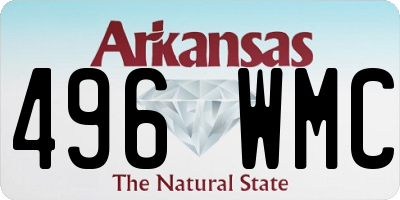 AR license plate 496WMC