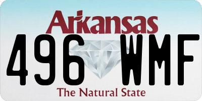 AR license plate 496WMF