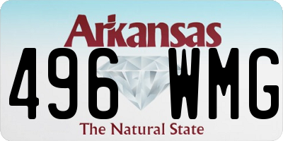 AR license plate 496WMG