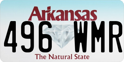 AR license plate 496WMR