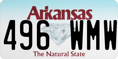 AR license plate 496WMW