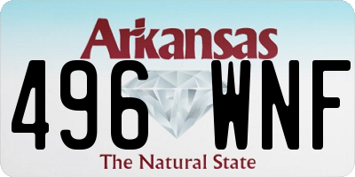 AR license plate 496WNF