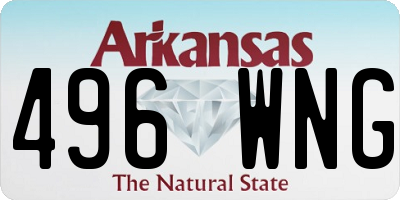 AR license plate 496WNG