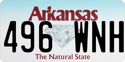 AR license plate 496WNH