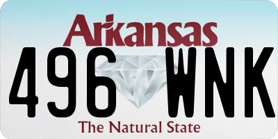 AR license plate 496WNK