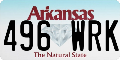 AR license plate 496WRK