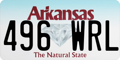 AR license plate 496WRL